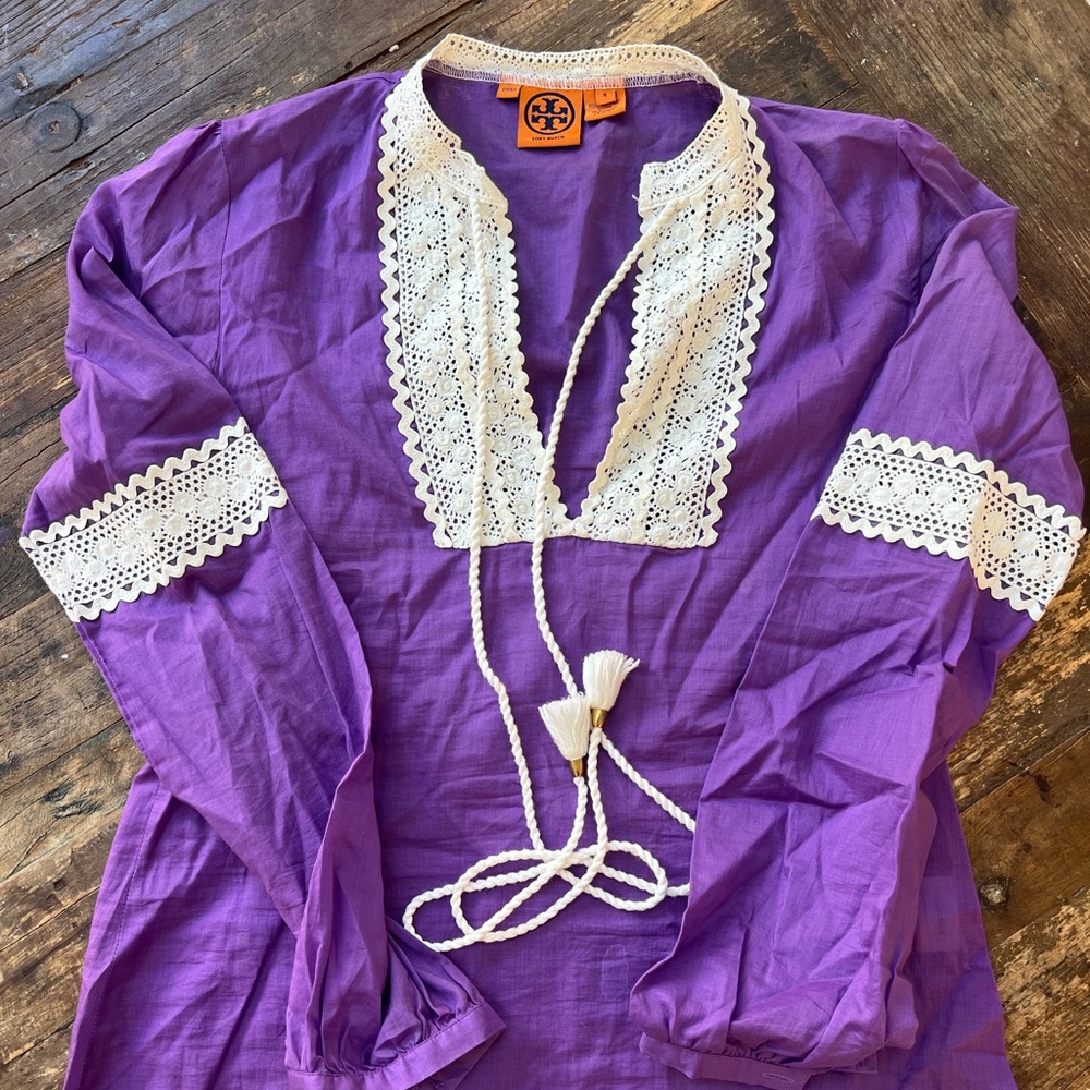 Tory BurchL/S Tunic with Embroidery accents